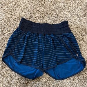 Striped Blue Lululemon Athletic Shorts